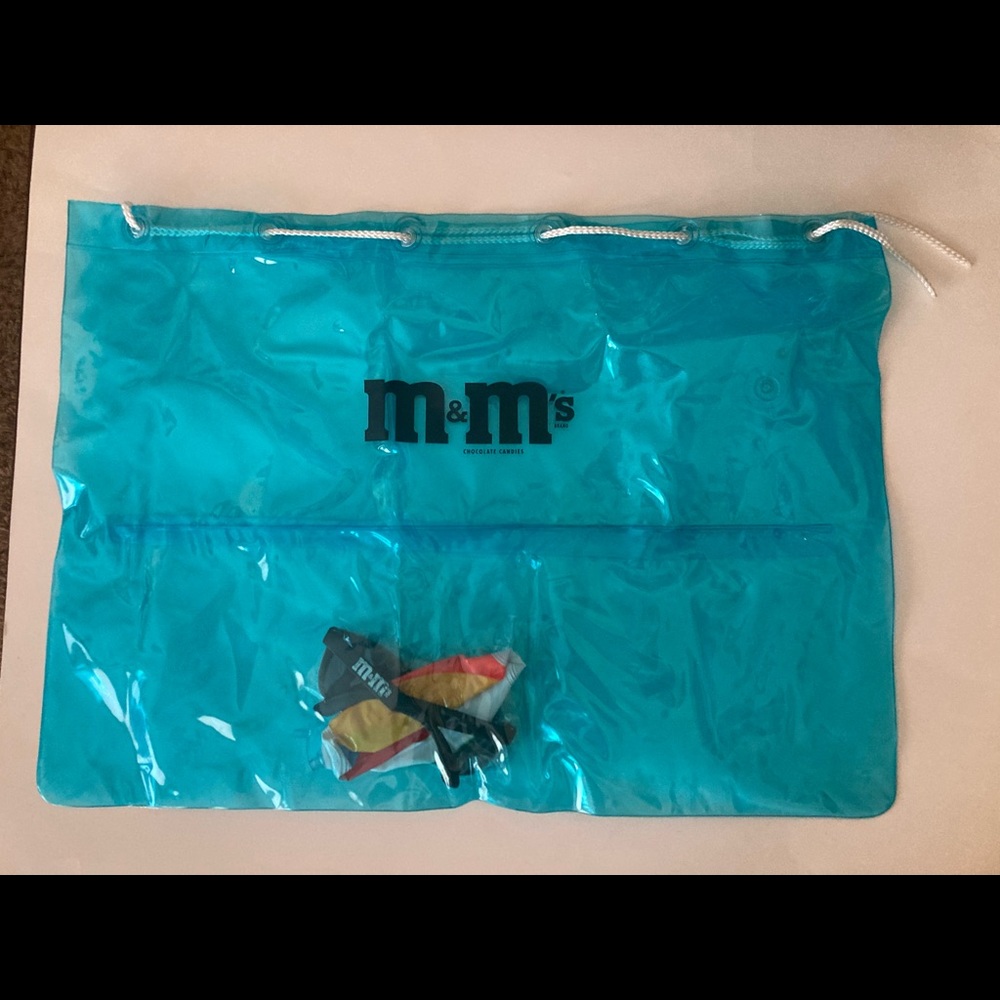 M&Ms plastic beach tote bag